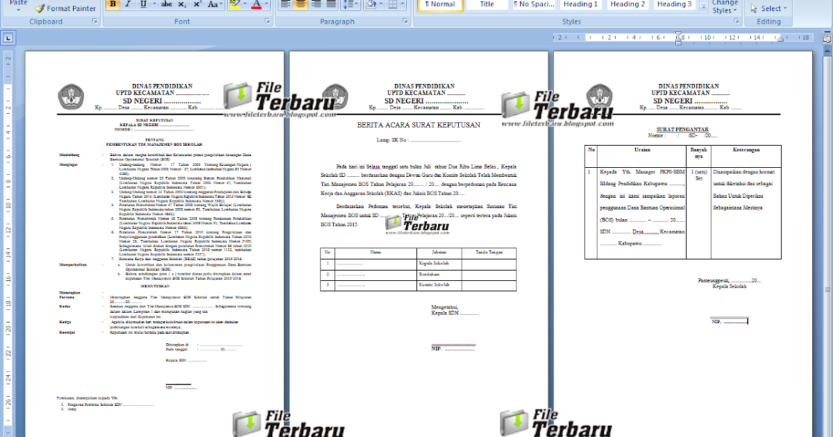 Contoh Format Laporan Yang Betul - Contoh 0108
