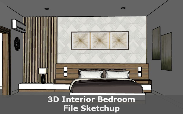 Download 3D Interior Bedroom File Sketchup