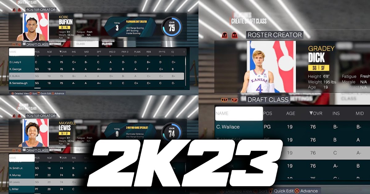 NBA 2K23 2023 Draft Class V1.5 Lumine