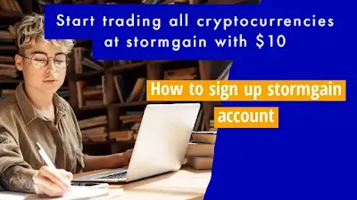 How to sign-up www Storm Gain com account with promo code