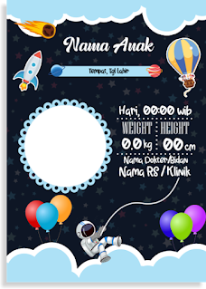 Desain Biodata Bayi Free PSD