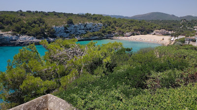 Tuquoise sea on Cala Romantica Mallorca