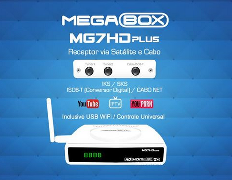 MEGABOX MG7 HD PLUS ATUALIZAÇÃO v124 - 26/03/2016