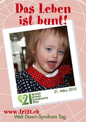 Welt-Down-Syndrom-Tag 2010 in der Schweiz: Das Leben ist bunt, Behinderung Handicap, deutsch, Down Syndrom, Down-Syndrome, Extrachromosom, Kind, Schweiz, Trisomie 21,