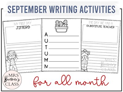 Writing activities templates and prompts for all year long for Kindergarten, First Grade, and Second Grade