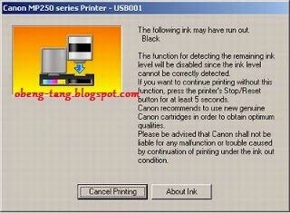 Cara Reset Canon Printer MP237 - Cara Service