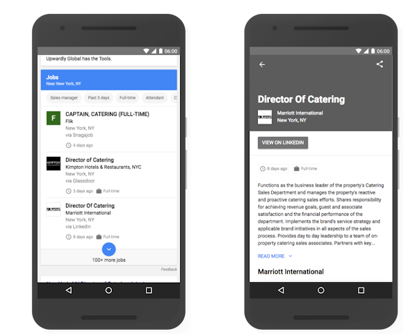 Connect to job seekers with Google Search
