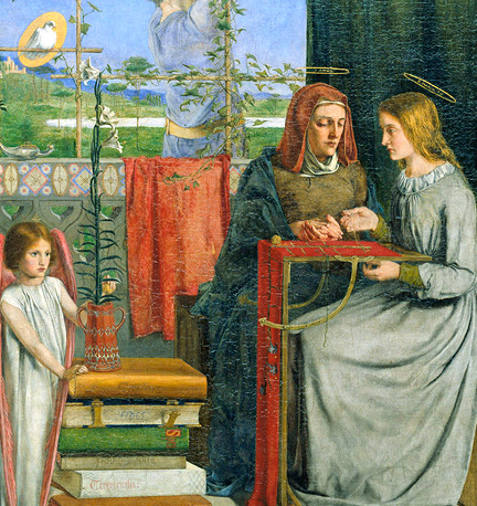 The Girlhood of Mary Virgin (1848–9) by Dante Gabriel Rossetti