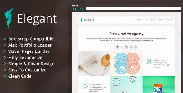 Elegant - Clean Portfolio WordPress Theme