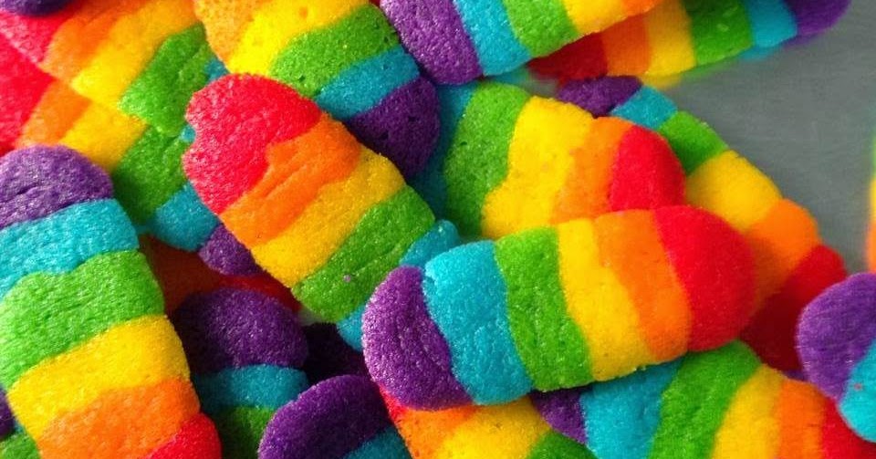 Resepi Biskut Lidah Kucing [Rainbow Cookies]  Blogopsi