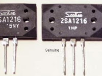 Perbedaaan Transistor Sanken Yang Asli Dan Palsu 2SA1216, 2SC2922