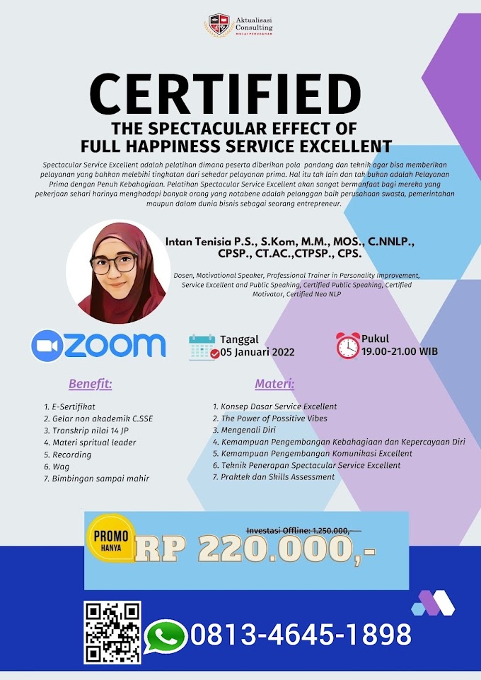 WA.0813-4645-1898 | Certified The Spectacular Effect Of Full Happiness Service Excellent (C.SSE)