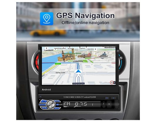 Podofo Android Single DIN in-Dash Car GPS Navigation