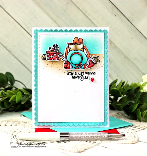 Girls just wanna have Sun Card by Larissa Heskett for Newton's Nook Designs using Summer Moments and Frames & Flags