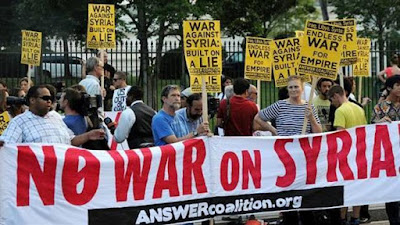 Antiwar activists and Syrians worldwide protested the joint airstrikes by allies U.K, U.S and France against Syria. The nations defend their decision to bomb the war-torn nation - reprisal for the chemical attack on Syrians allegedly by their President, Bashar al-Assad.