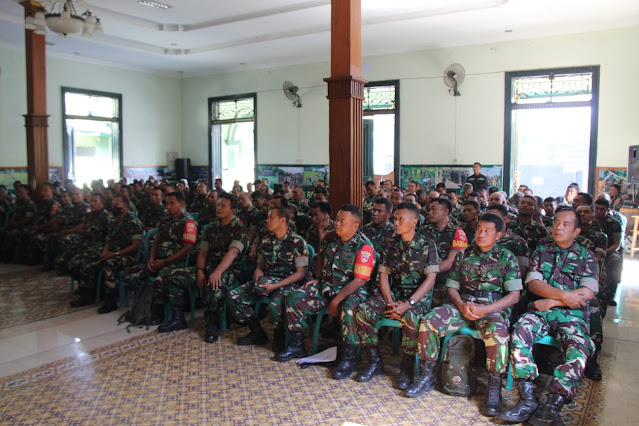 Jajaran TNI Kodim 0721 Blora pada Sosialisasi netralitas TNI pada pemilu 2024