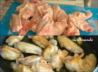 Pollo alla marengo prepariamo il pollo e lo facciamo dorare