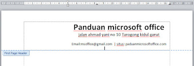 Contoh kop surat ms word