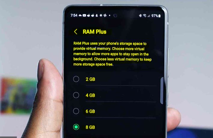 كيفية تفعيل ميزة RAM Plus على الهاتف