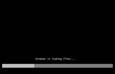 cara instal windows 7, loading file