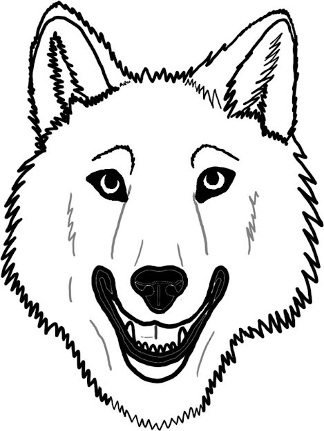 Wolf Face Coloring Pages