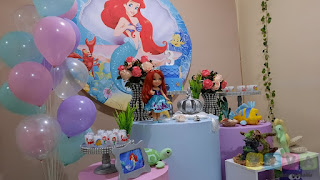 Decoração festa infantil A pequena Sereia Ariel Porto Alegre