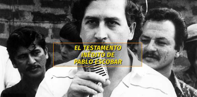 Revelan un testamento inédito de Pablo Escobar