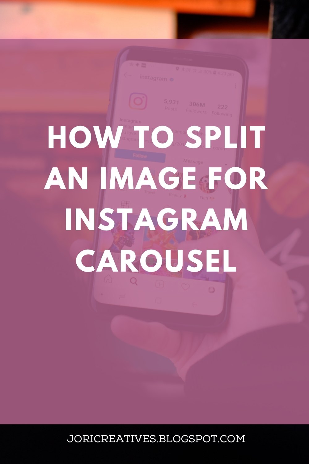 How to split an image for instagram carousel