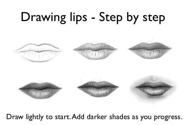 By step for step video lips realistic beginners designer