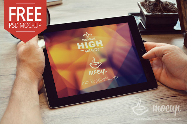 Photorealistic Black iPad 2 Mockup