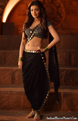 kajal agarwal hot item dance images janatha garage black dress