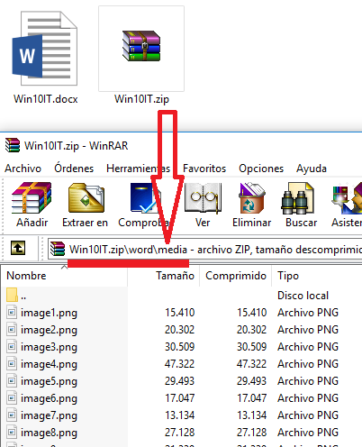 Windows: Extraer imágenes de Word