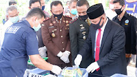 Polres Lampung Selatan musnahkan barang bukti Narkoba sabu, ganja dan extacy dalam rangka Hari Bhayangkara ke-74 tahun 2020