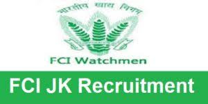 FCI Jammu and Kashmir Recruitment