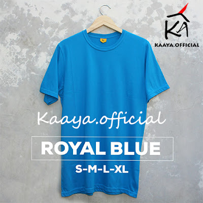 Rekomendasi Kaos Polos Warna Royal Blue Cotton Combed 30s