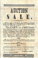 Broadside Verso: "Auction Sale Will be sold at PUBLIC AUCTION, on TUESDAY, the 30th day of MARCH inst., at 10 o'clock, A. M., the following property, viz.: The FARM on which I now live..."