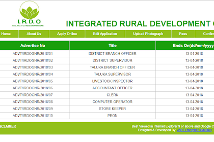  Integrated Rural Development Organization - Gandhinagar www.irdogujarat.in Recruitment for 2509 Posts 2018