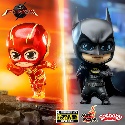 San Diego Comic-Con 2023 Exclusive The Flash Movie Flash & Batman Cosbaby Vinyl Figures by Hot Toys x Entertainment Earth