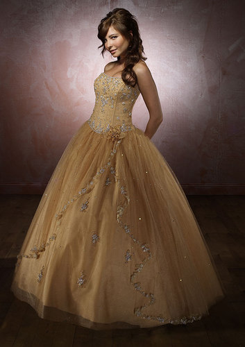 Gold Wedding Ball Gown