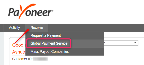 US Bank Account Details using Payoneer