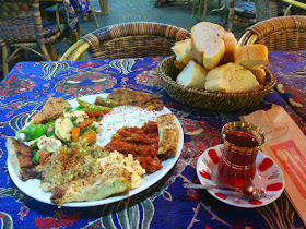 Vegetarian Turkish lunch at Istanbul