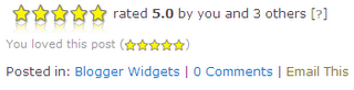 Post Rating Widget for Blogger