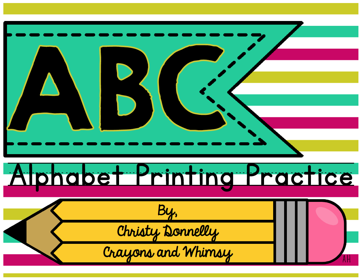 alphabet printing handwriting practice crayons and whimsy