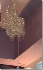 Chandelier at La Sauvignon Wine Bar