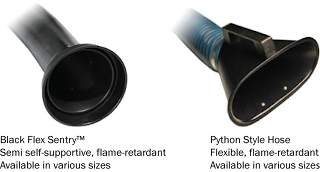 Two styles of Sentry Air capture hoses are flame-retardant.