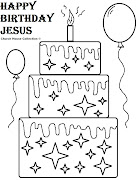 Print the Happy Birthday Jesus Coloring Page out for the kids to color. (happy birthday jesus coloring pages)