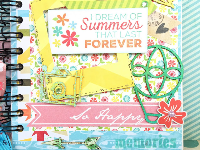 summer mini album scrapbooking