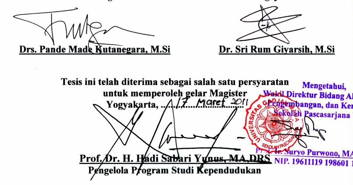 Contoh Halaman Pengesahan Lengkap