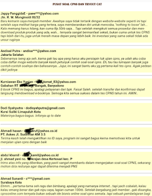 Testimoni member web cpnsonline dan lolos seleksi CPNS