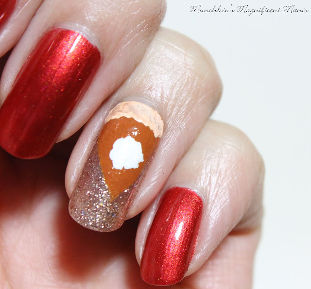 Thanksgiving Pie Nail Design 